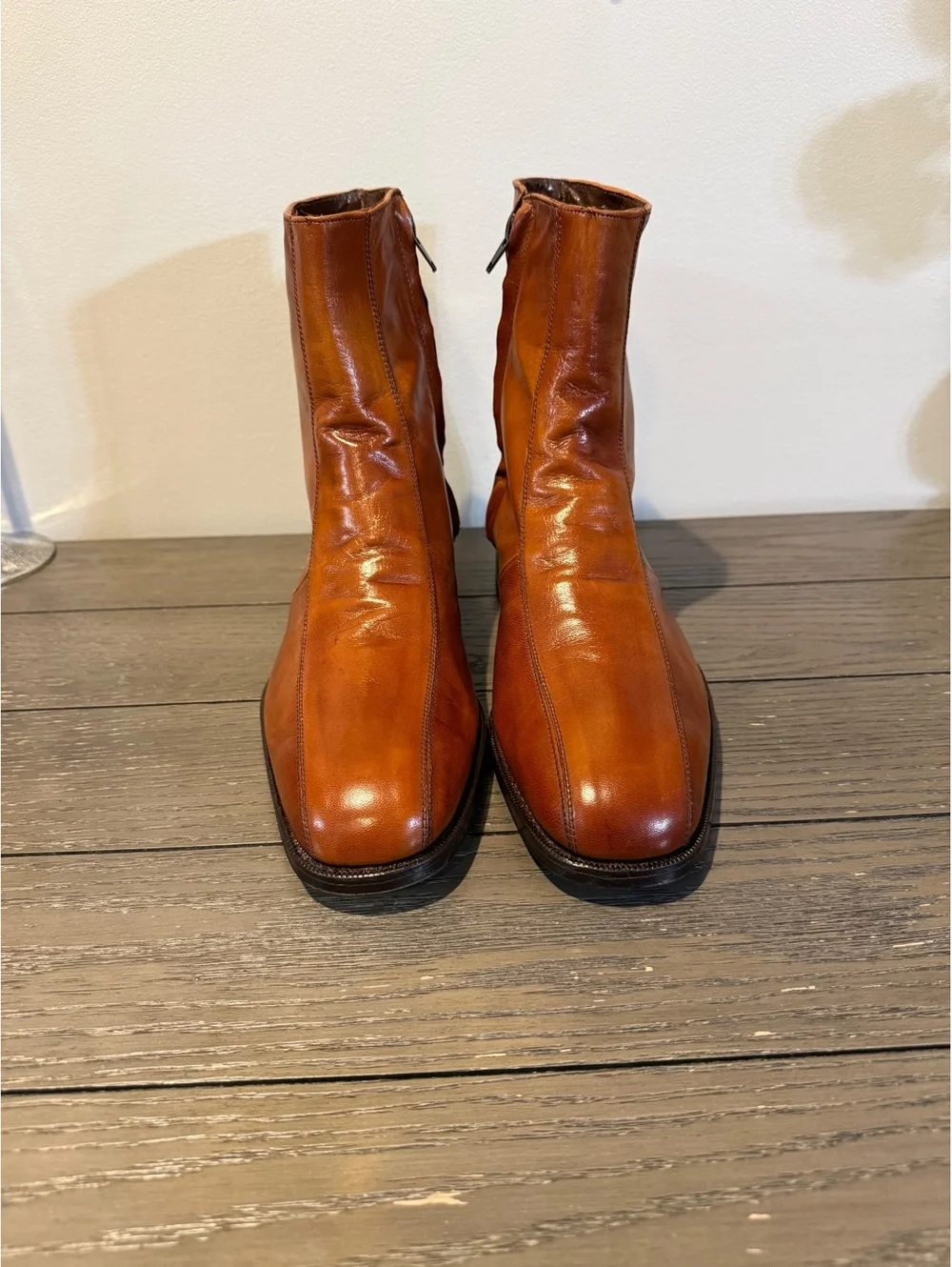 Florsheim Imperial Brown Leather Ankle Boots Size 9.5